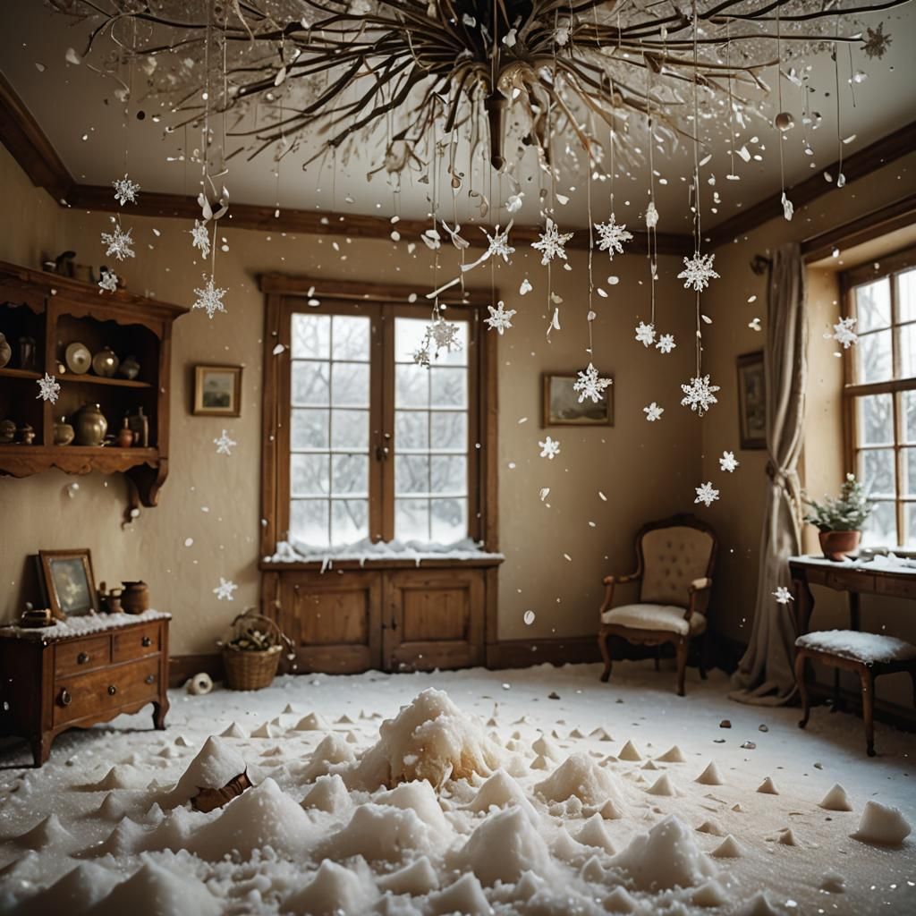 Magical Realism: Indoor Snowfall with Ice