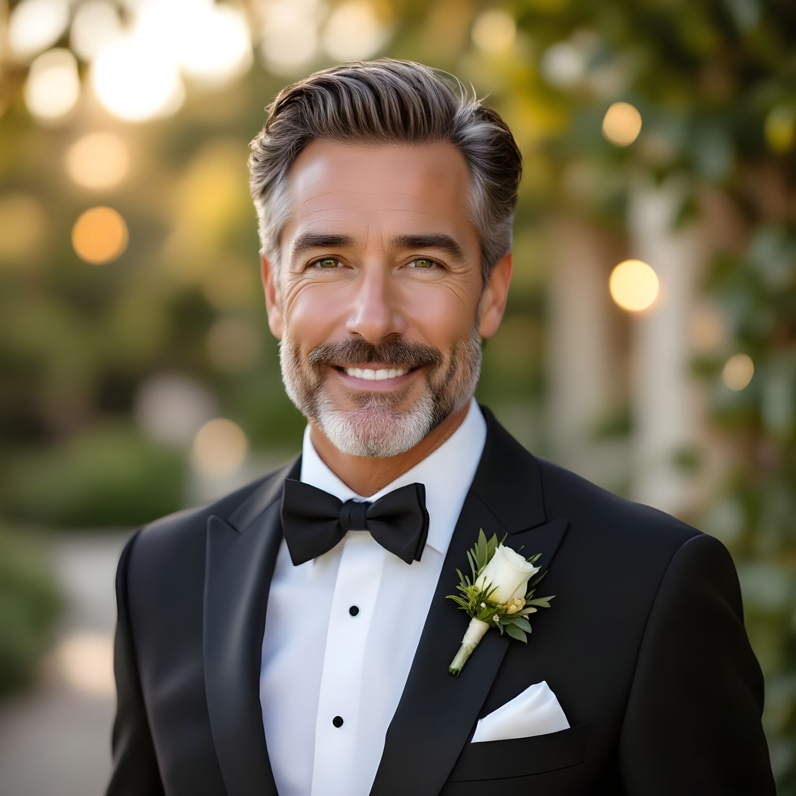 Gentleman of Distinction Attends Formal Outdoor Event