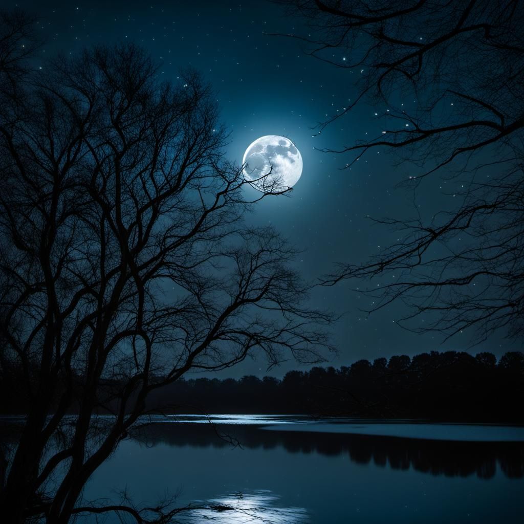 Moonlit Lake: Lyrical Landscape Photography in Heidelberg St...