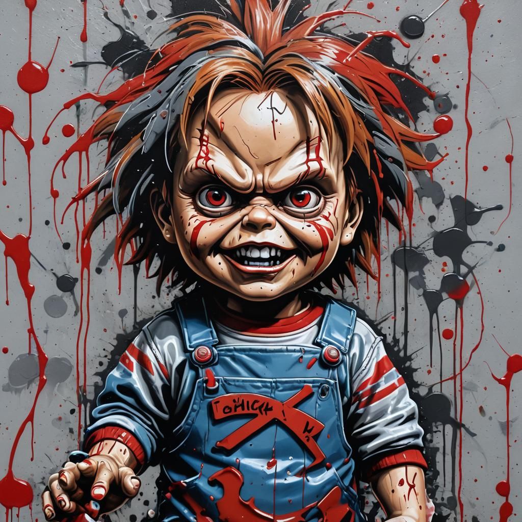 Red and Gray Graffiti Street Art