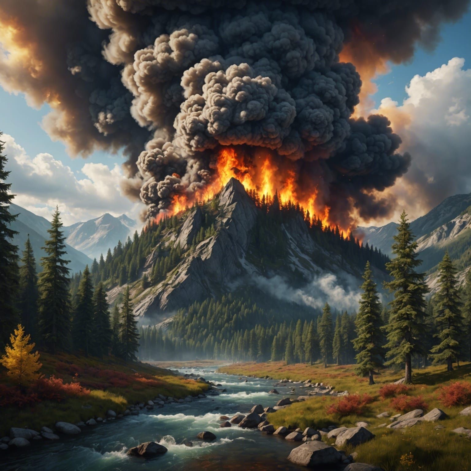 Inferno: Photorealistic Forest Fire Landscape