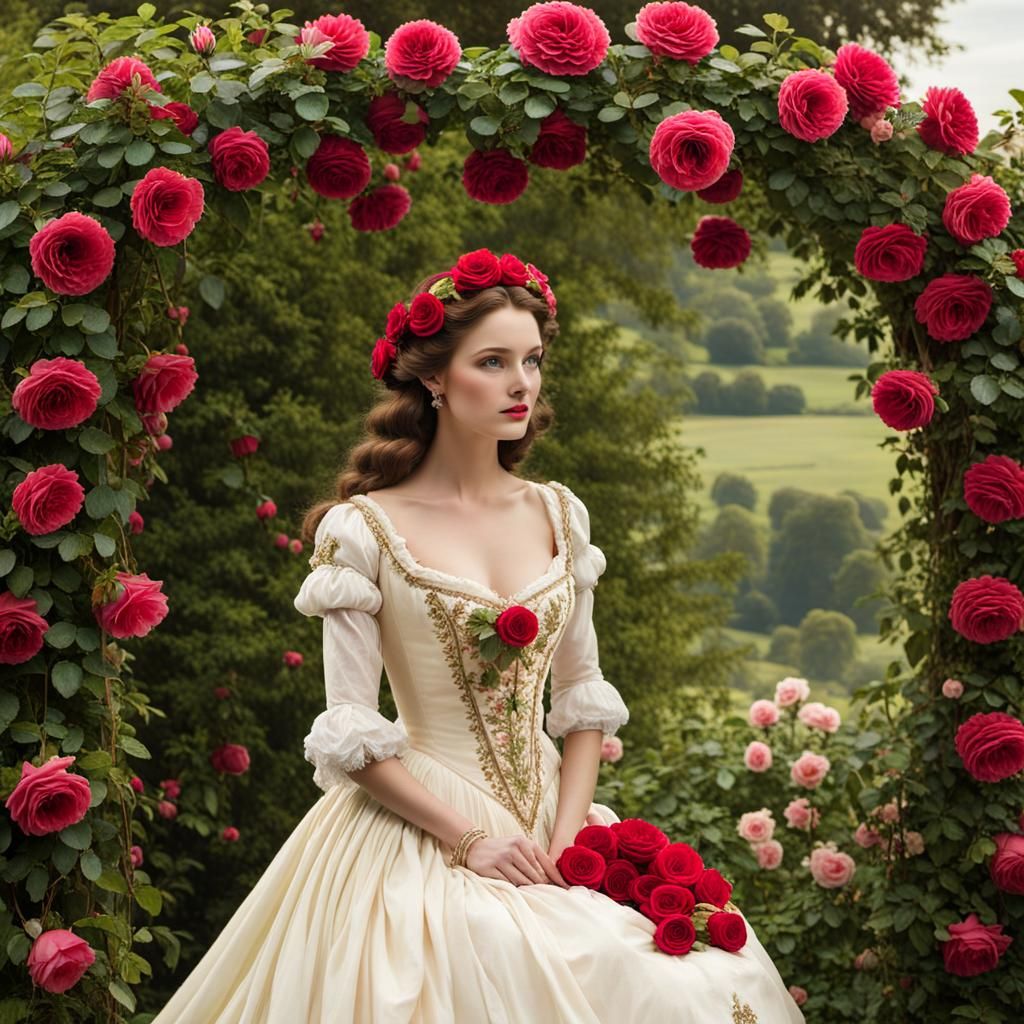 The Lady of Shalott's Rose-Entwined Journey