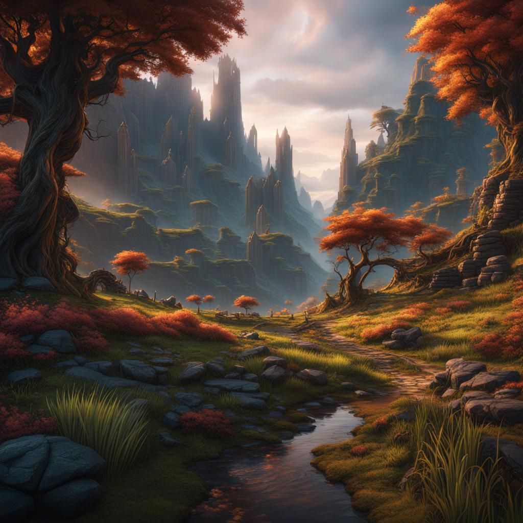 Cinematic Fantasy Landscape Concept Art
