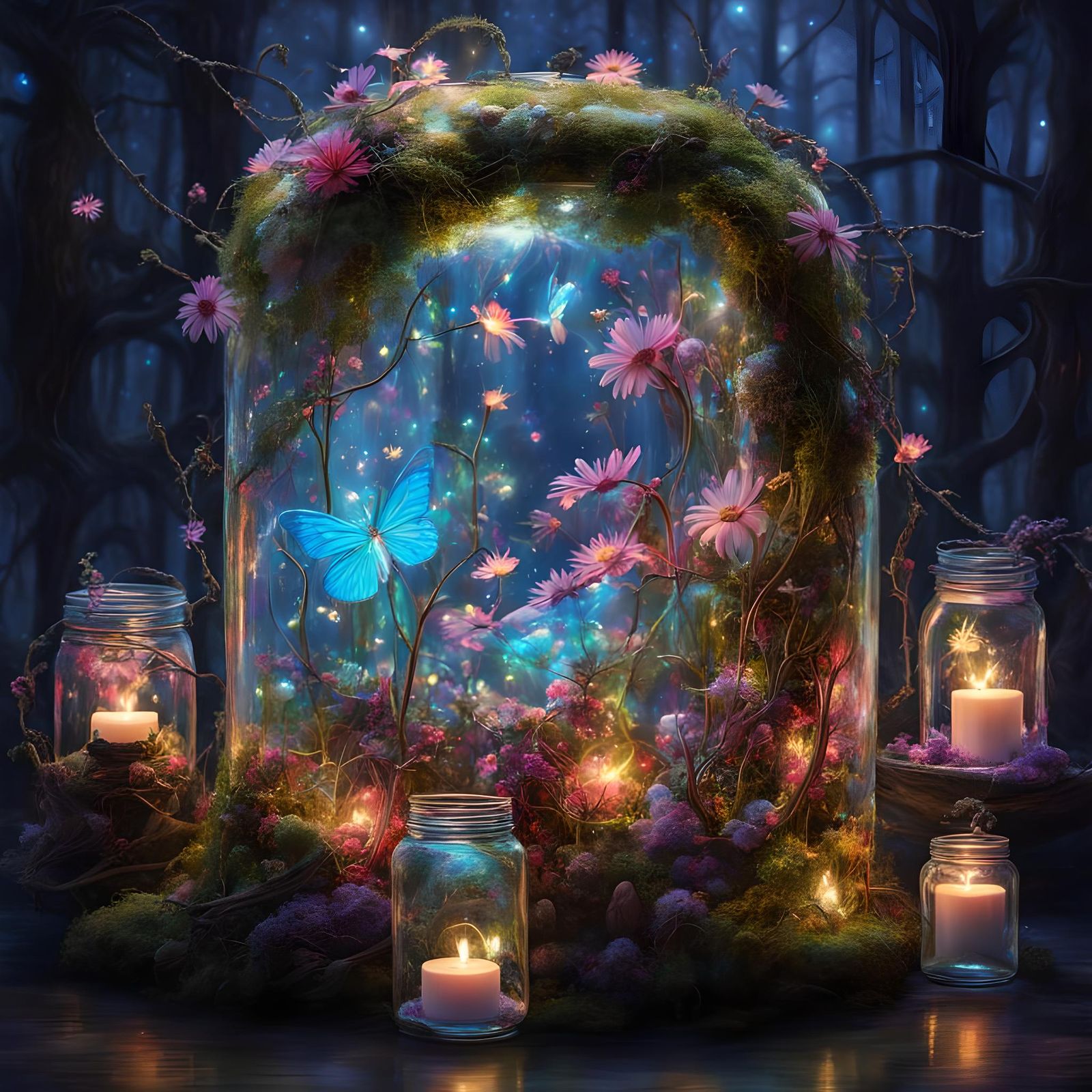 Enchanting Fae World in a Jar