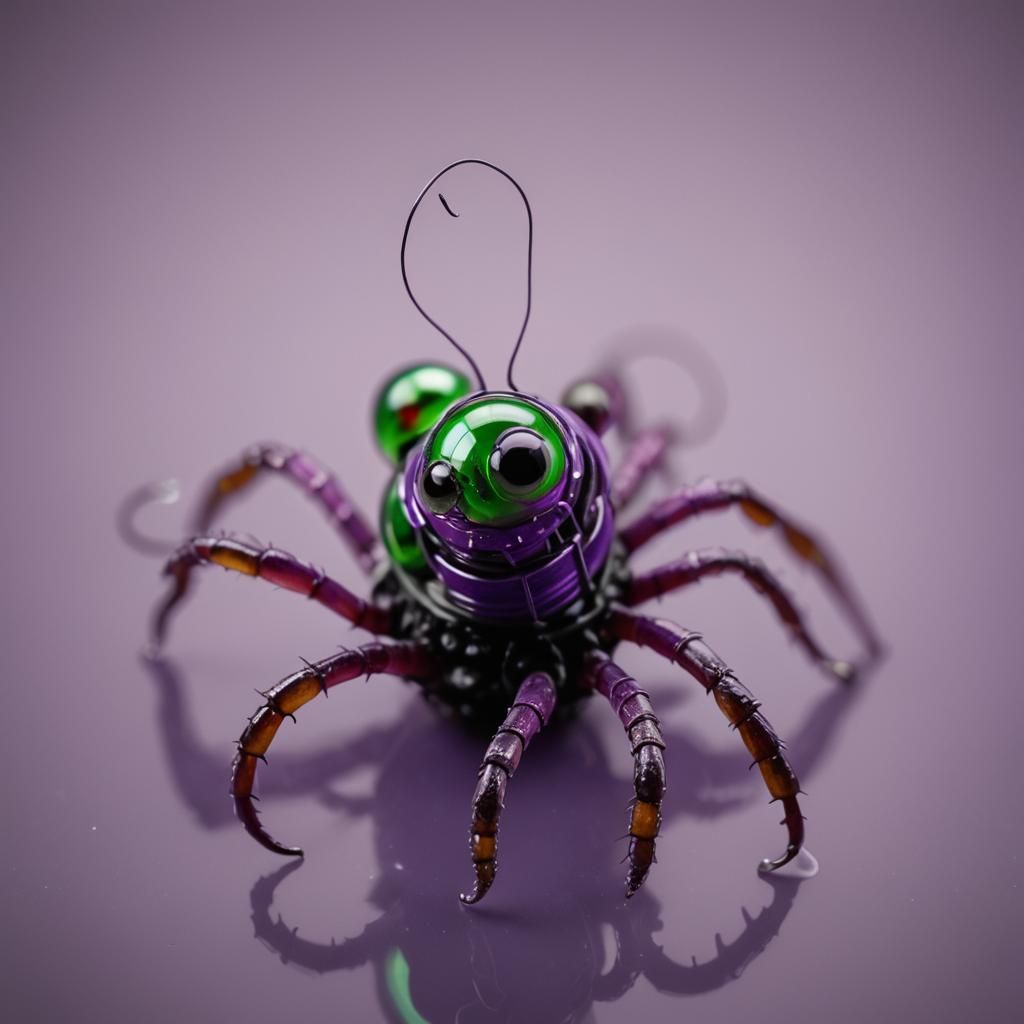 Nightmarish Hybrid Fetus in Metal Cube: Macro Photography