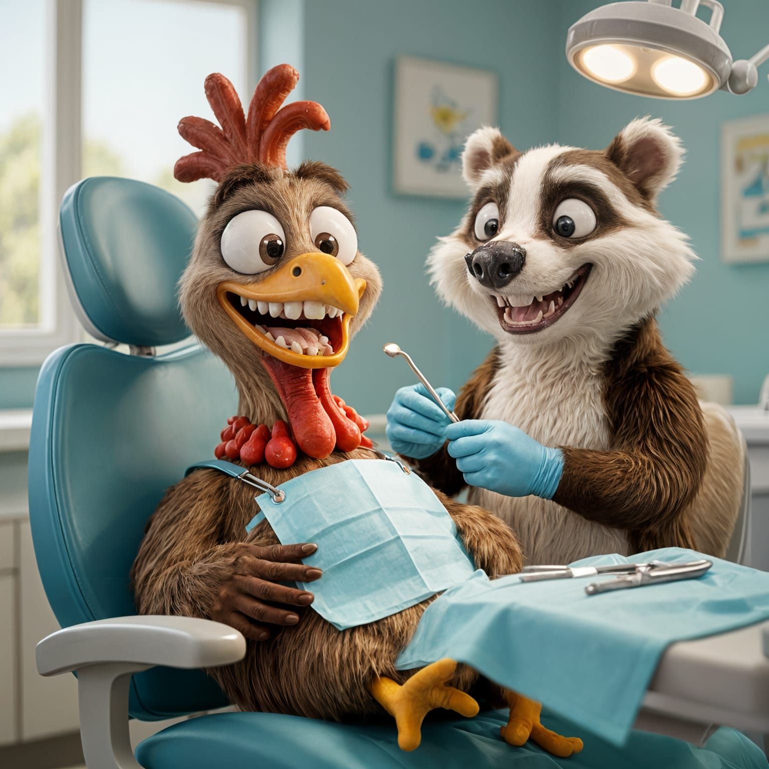 Turkey Visits Dentist for New Teeth