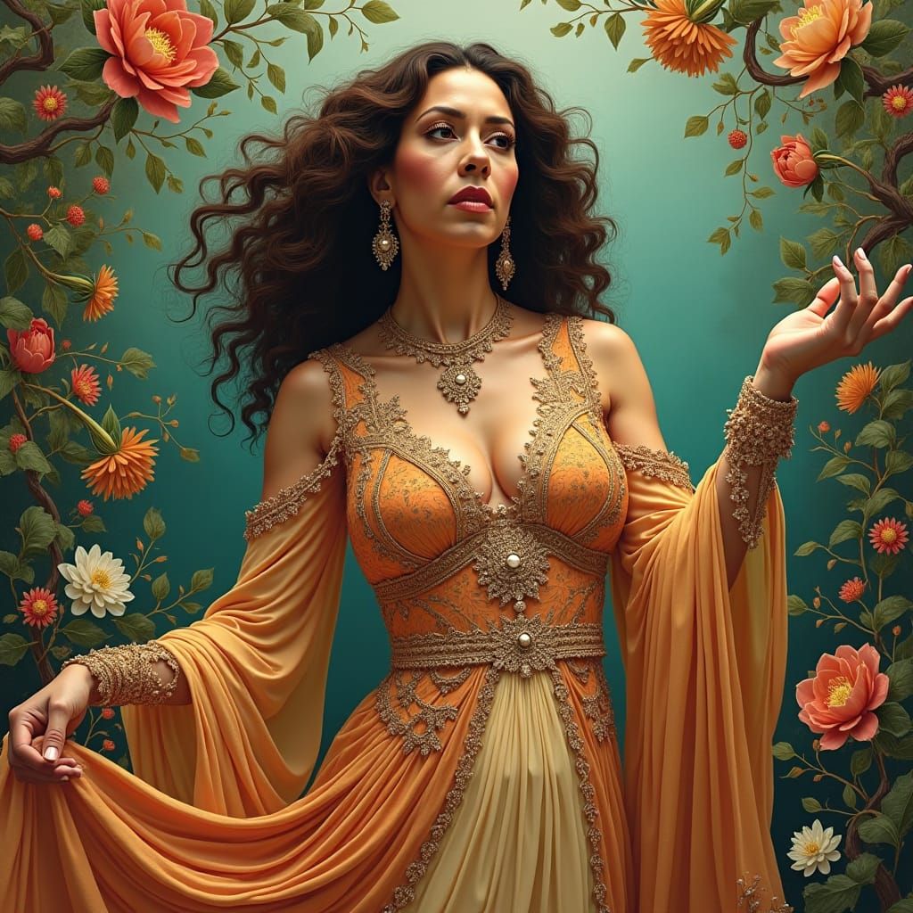 Kamala Harris in Art Nouveau Style