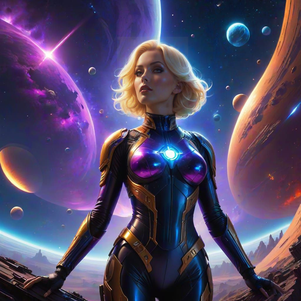 Glamorous Space Siren in Latex