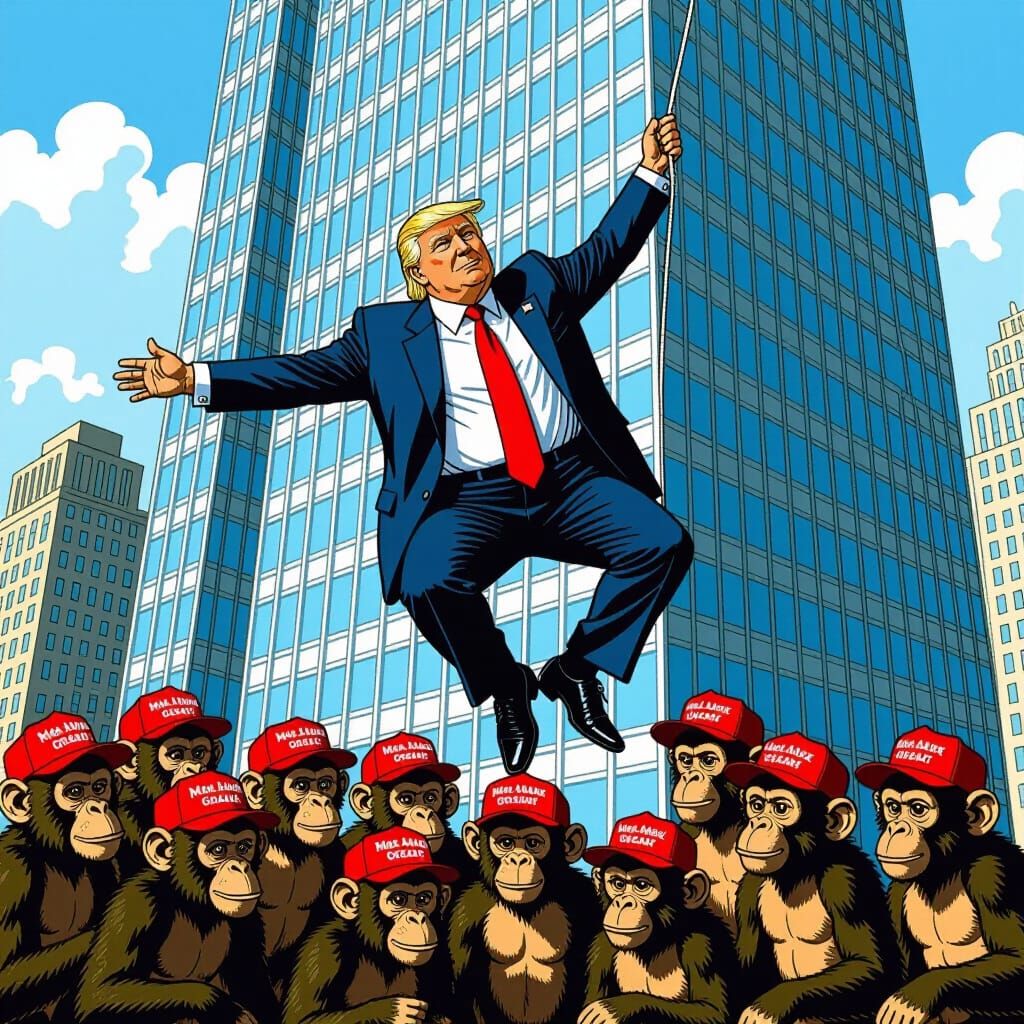 Trump Tower Monkey Business: A Satirical Scene