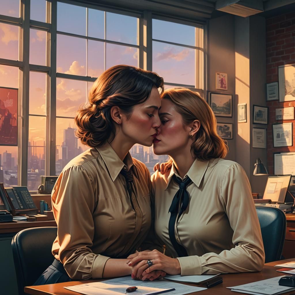 Passionate Kiss: A Digital Matte Painting
