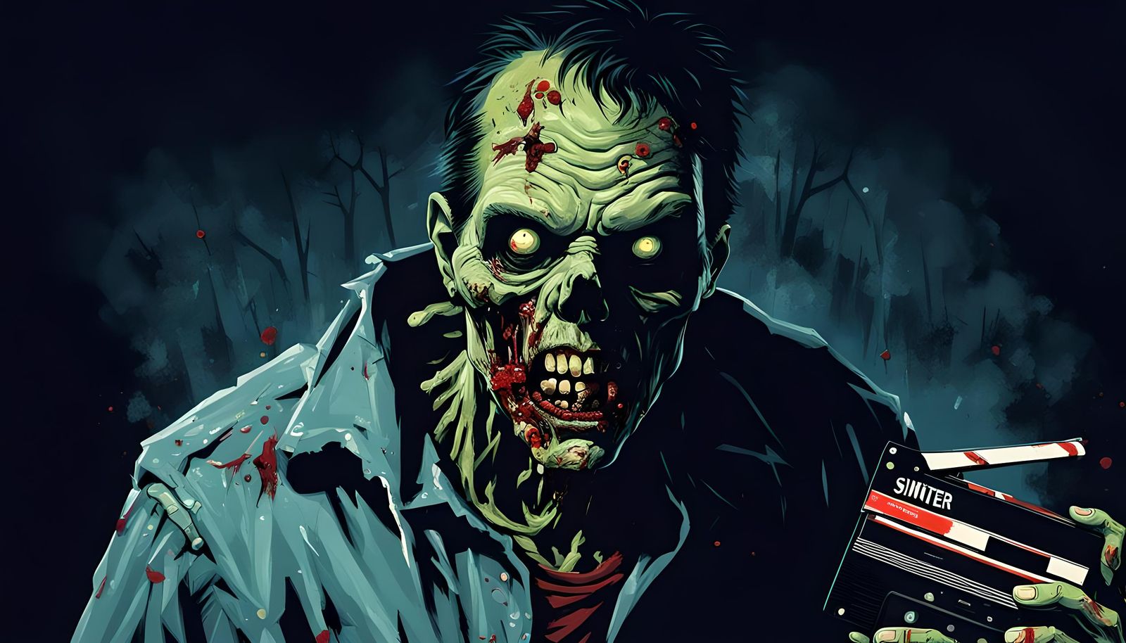 Sinister Zombie with VHS Tape