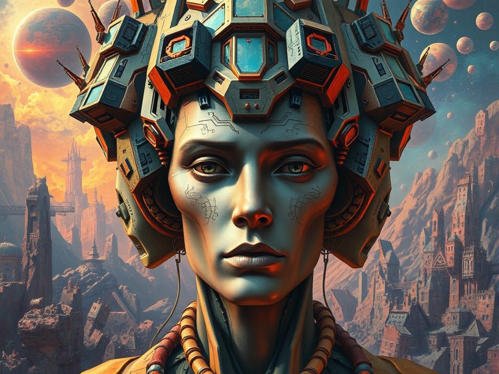 Surreal Digital Portraits of Platonic Solid Heads in Dreamli...