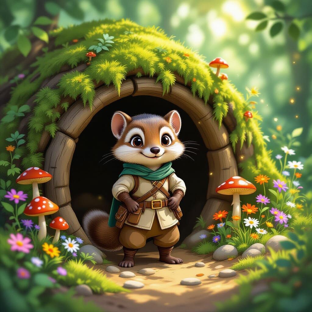 Riley the Mongoose Adventurer Outside Enchanted Forest Burro...