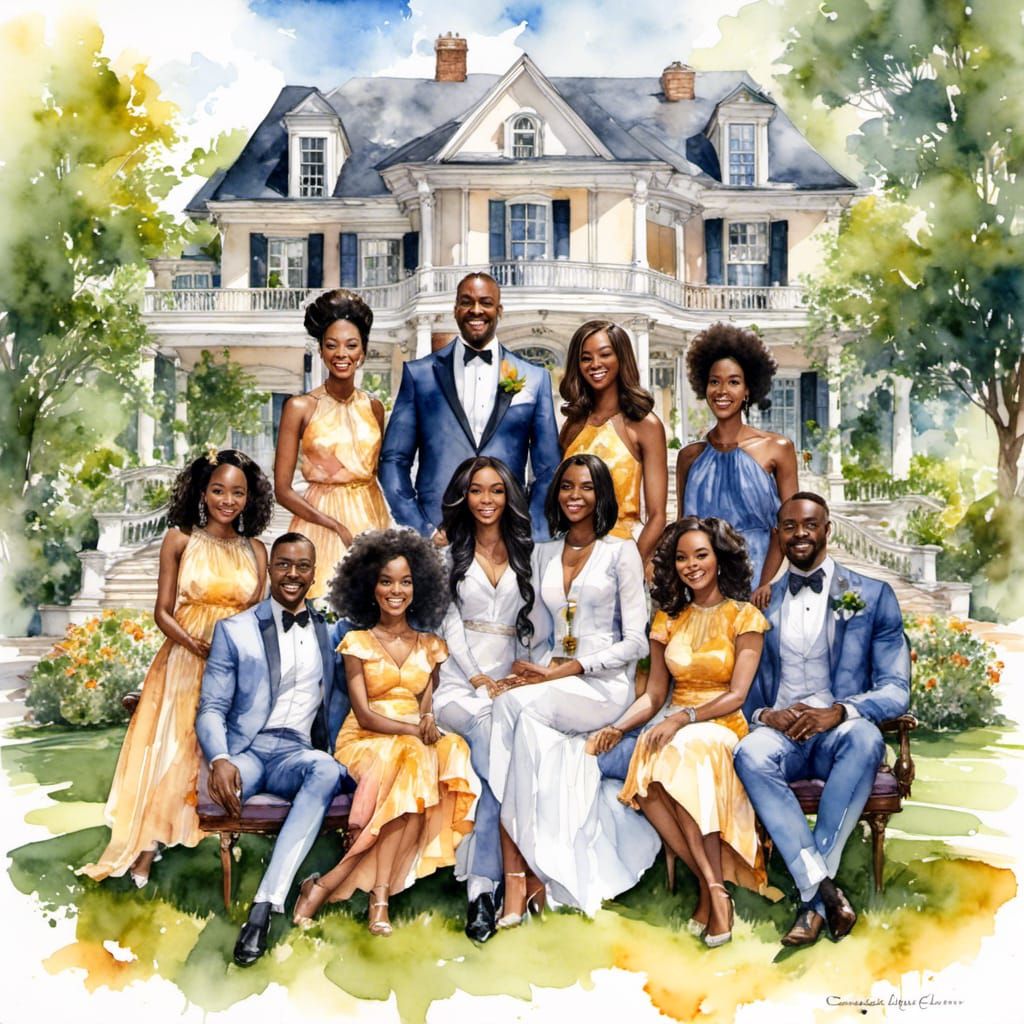 Graduation Portrait of Daughter in Watercolor Style