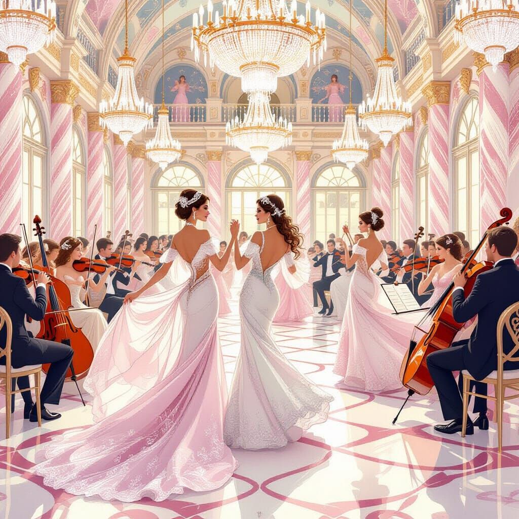 Art Nouveau Ballroom Waltz in a Sugar Palace