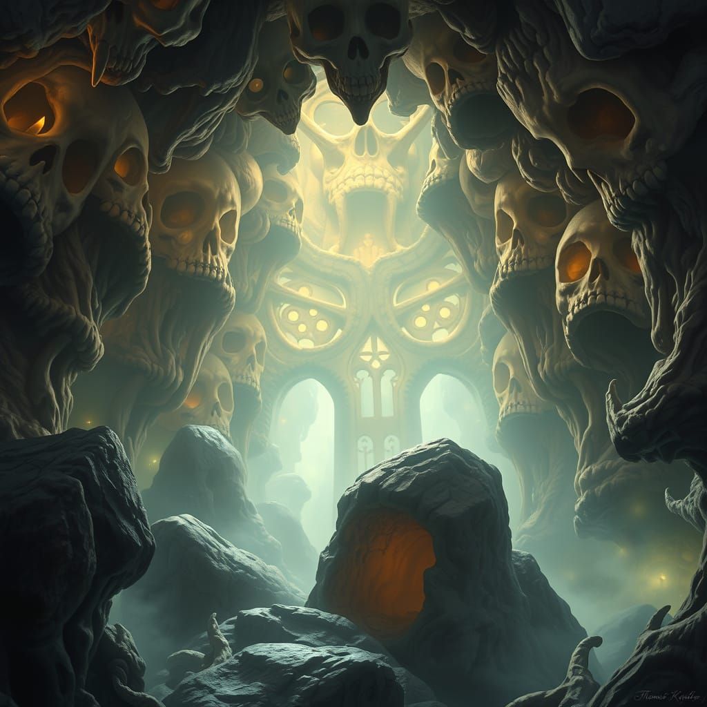 Ethereal Catacombs Portrait in Fantasy Style