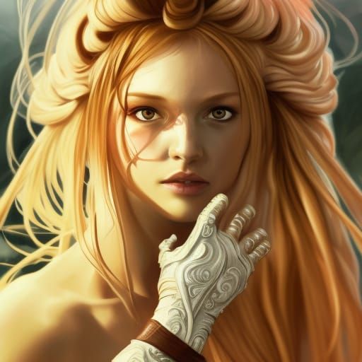 Malenia Portrait with Scarlet Rot and Blossoms