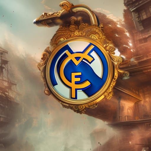 Hyperrealistic Real Madrid Portrait in Splash Art Style