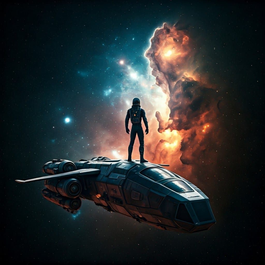 Astronaut in Cosmic Wilderness