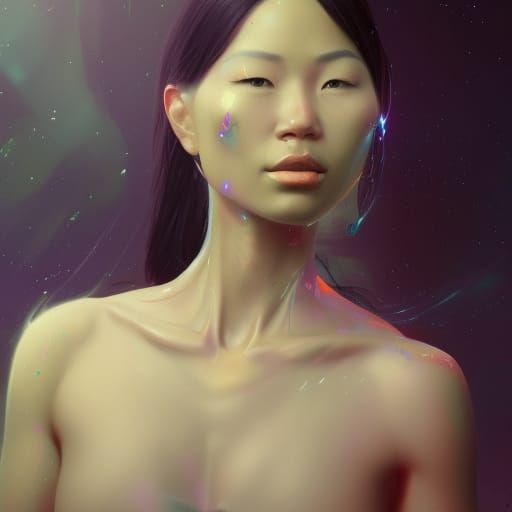 Surreal Asian Alien Portrait in 8k Resolution