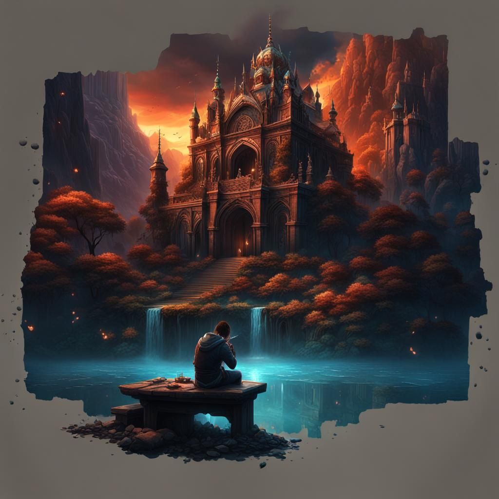 Fantastical Matte Painting with Intricate Details