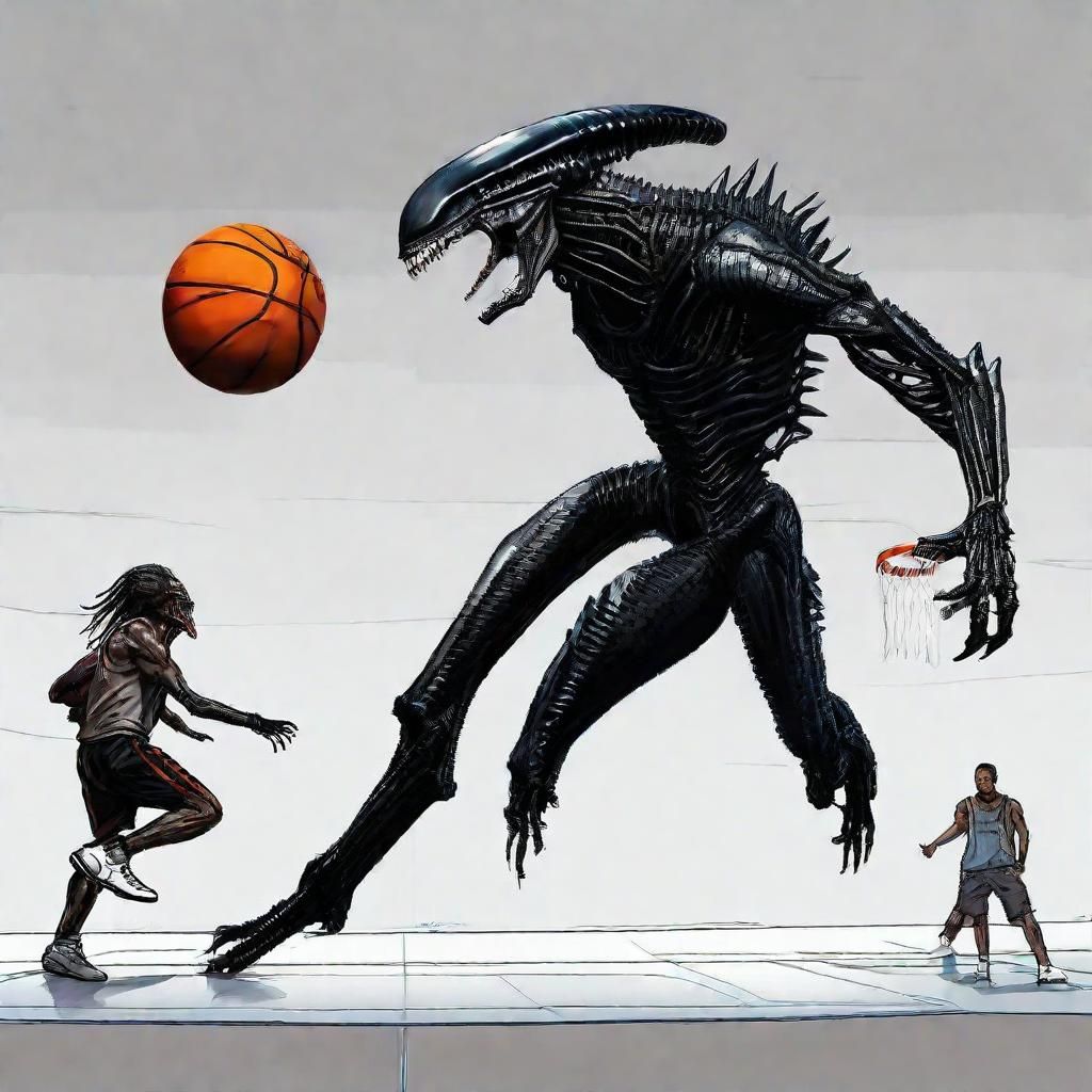 Xenomorph Versus Predator Basketball Showdown