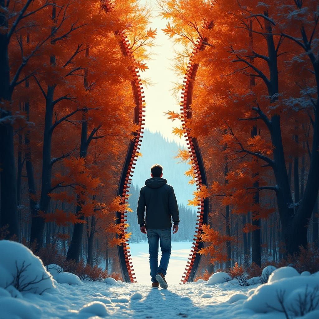 Autumn God Reveals Winter Landscape