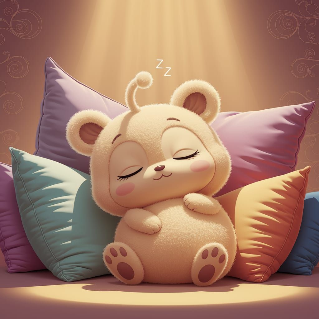 Sleepy Bombolbee in Pastel Dreamscape