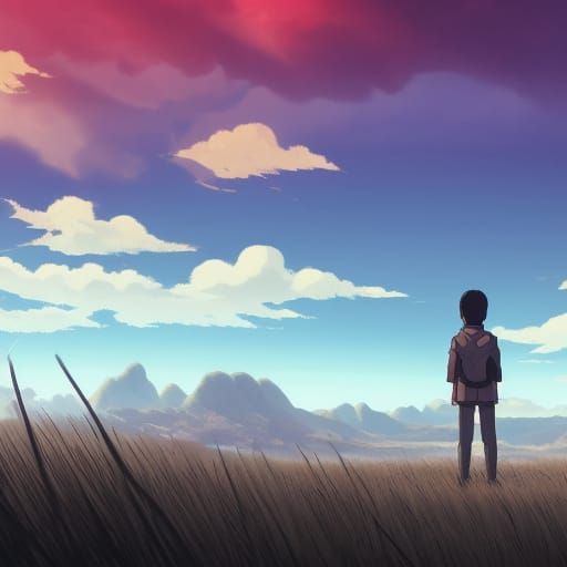 Wasteland Human, Anime Key Visual, Studio Ghibli Style