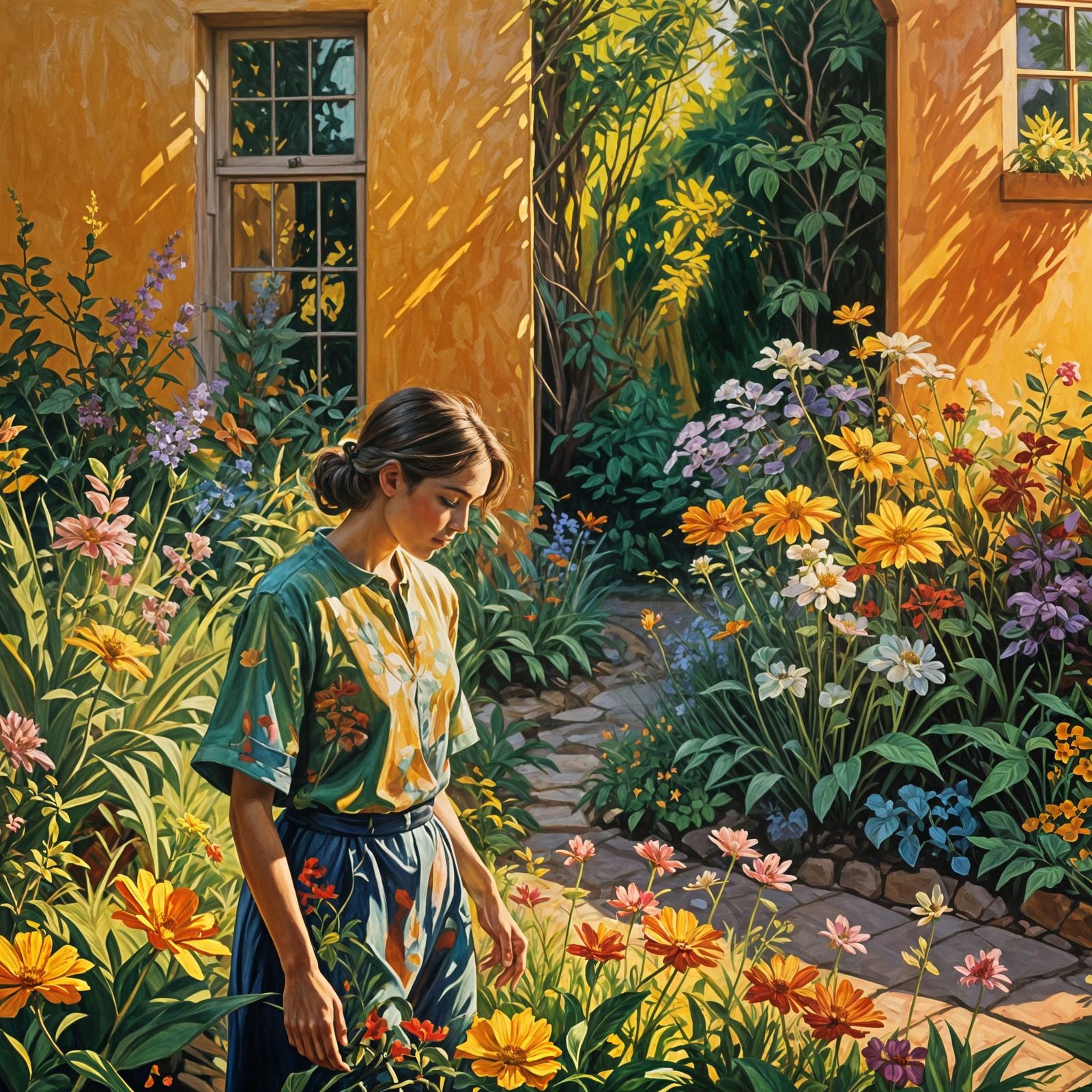 Dynamic Fauvist Painting with Filmic Lighting