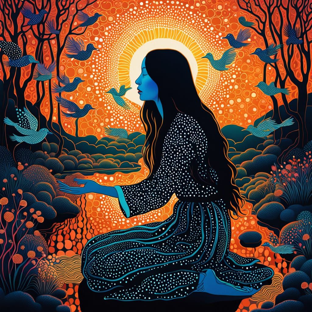 Ethereal Whispers in Sunset Hues