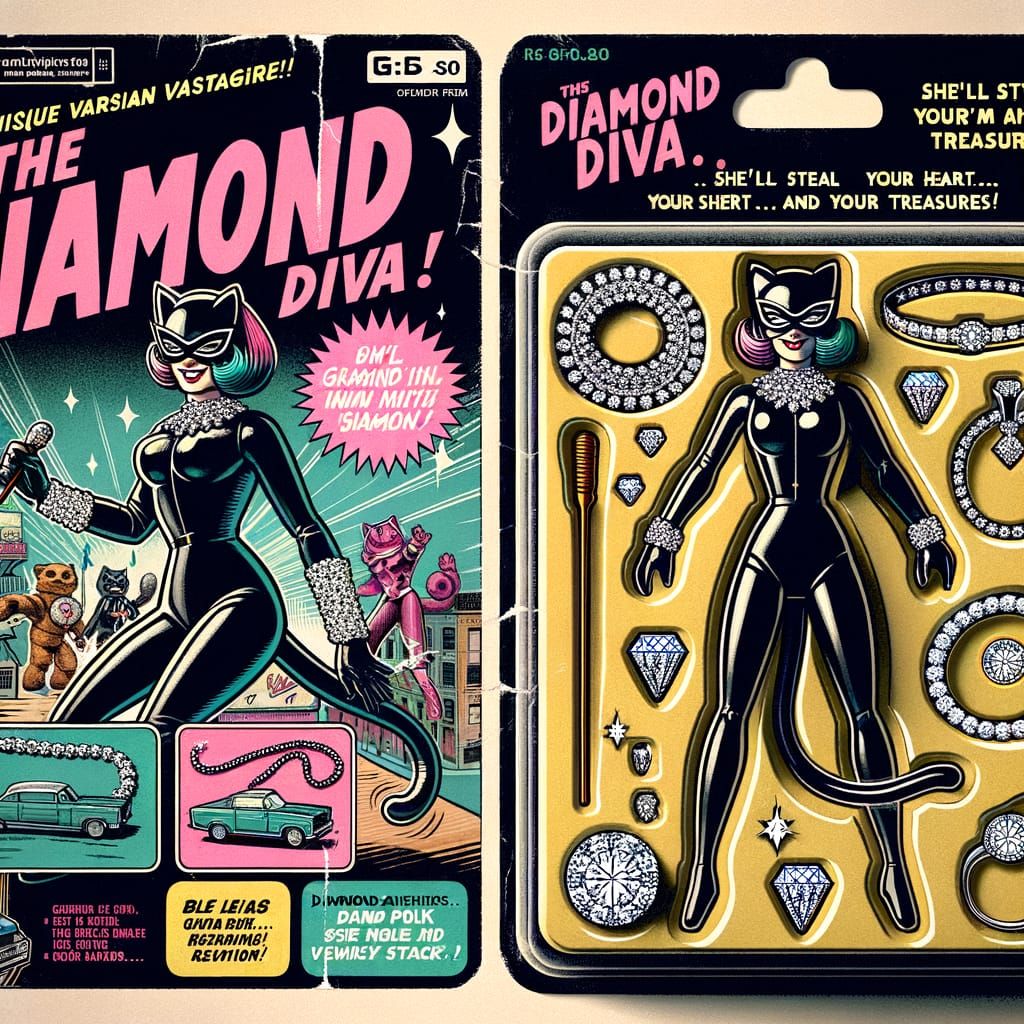 Catwoman as Jewel Thief Action Figure in Retro Blister Pack