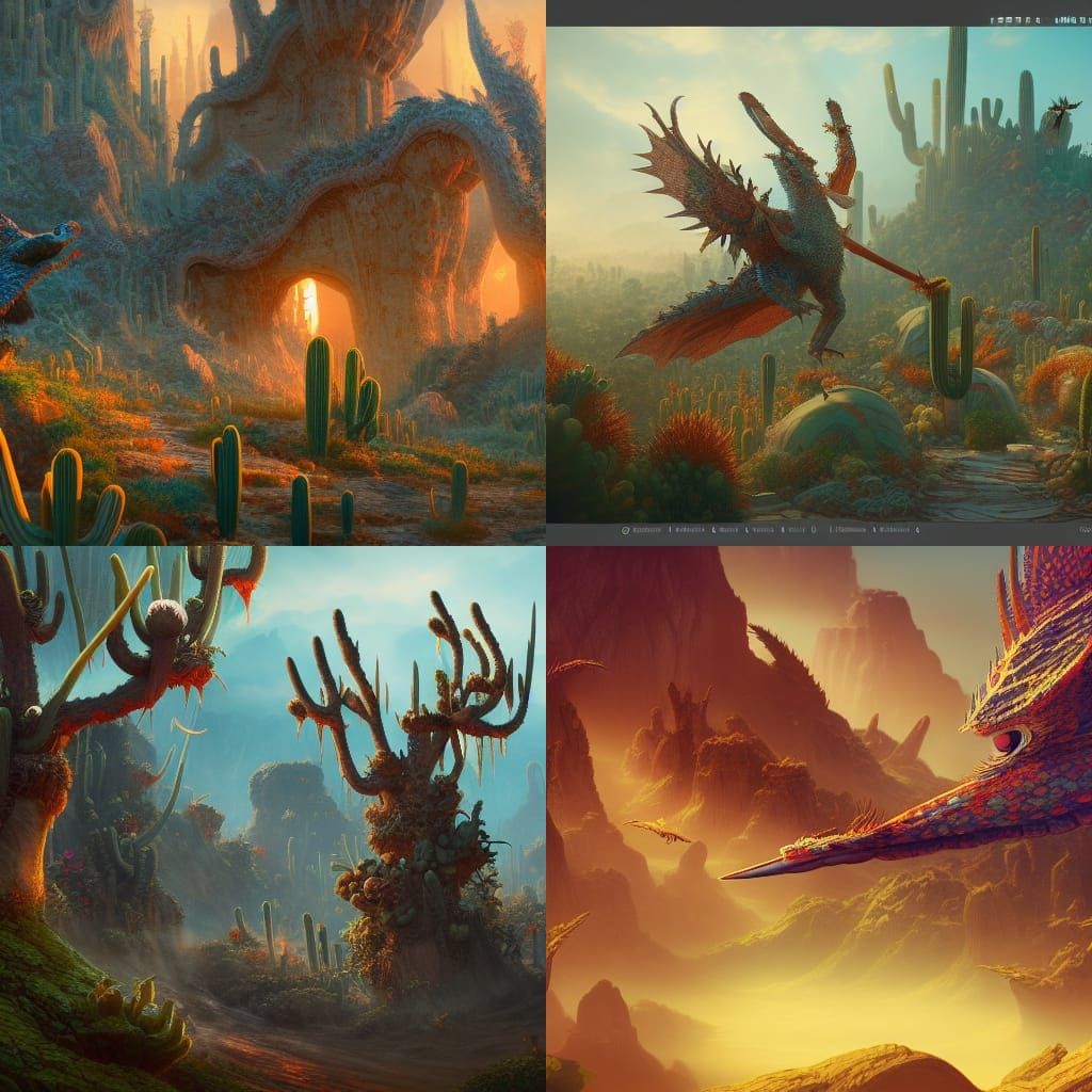 Fantastical Character in Detailed Matte Painting