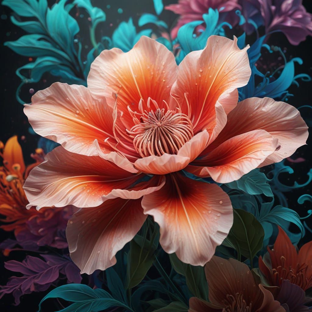 Hyper-Realistic Close-up of Delicate Flower