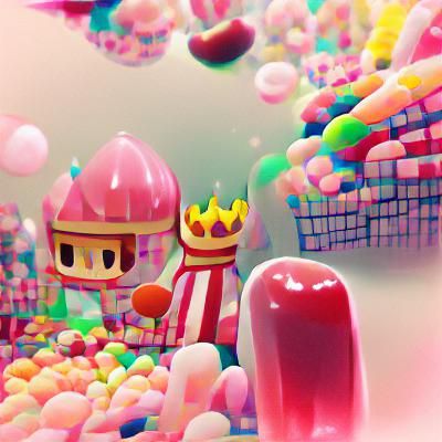 Colorful AI-Generated Candy Kingdom
