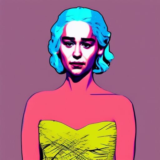 Daenerys Targaryen as Warhol-Inspired Pop Art