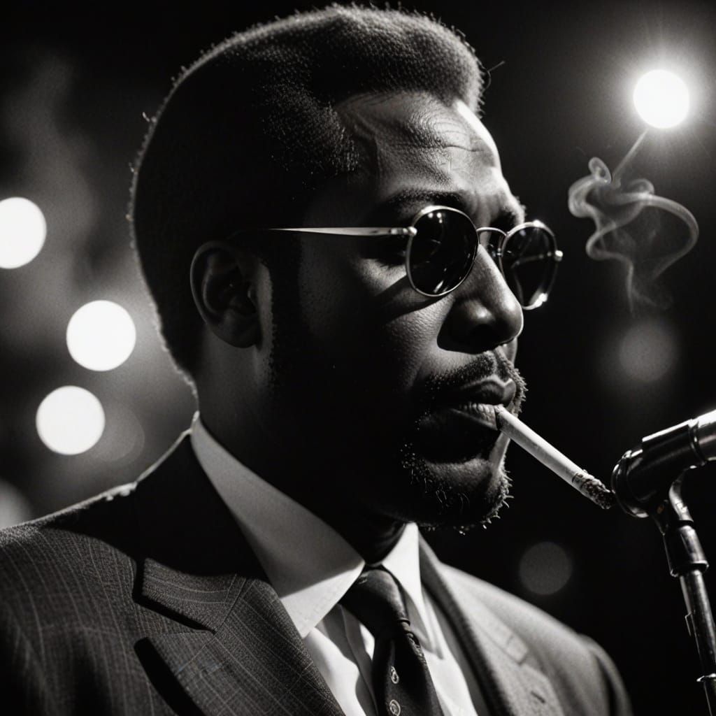 Thelonious Monk Portrait in Vintage Style