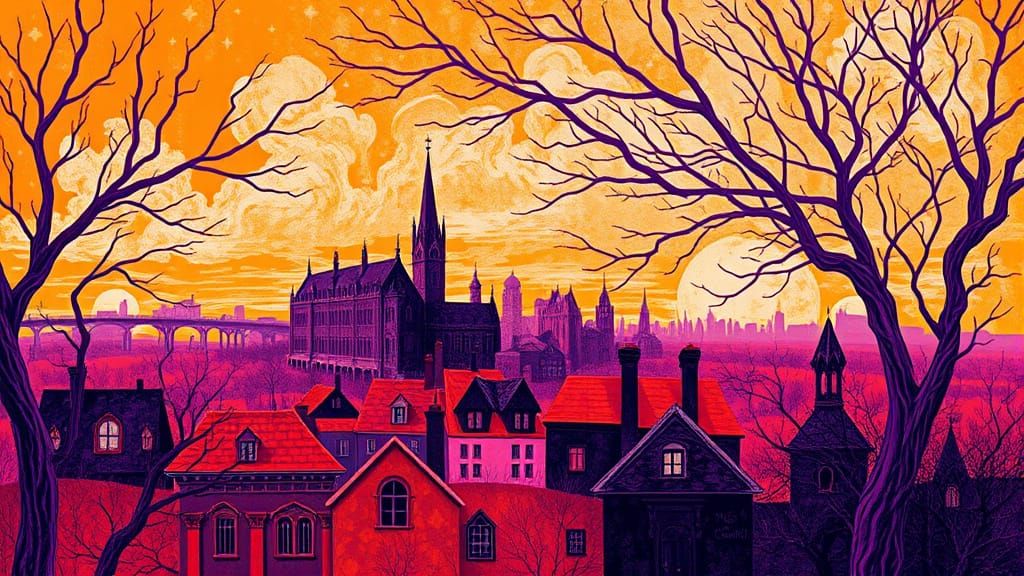 Abstract Dualism: Metropolis Meets Nature in Gothic Style