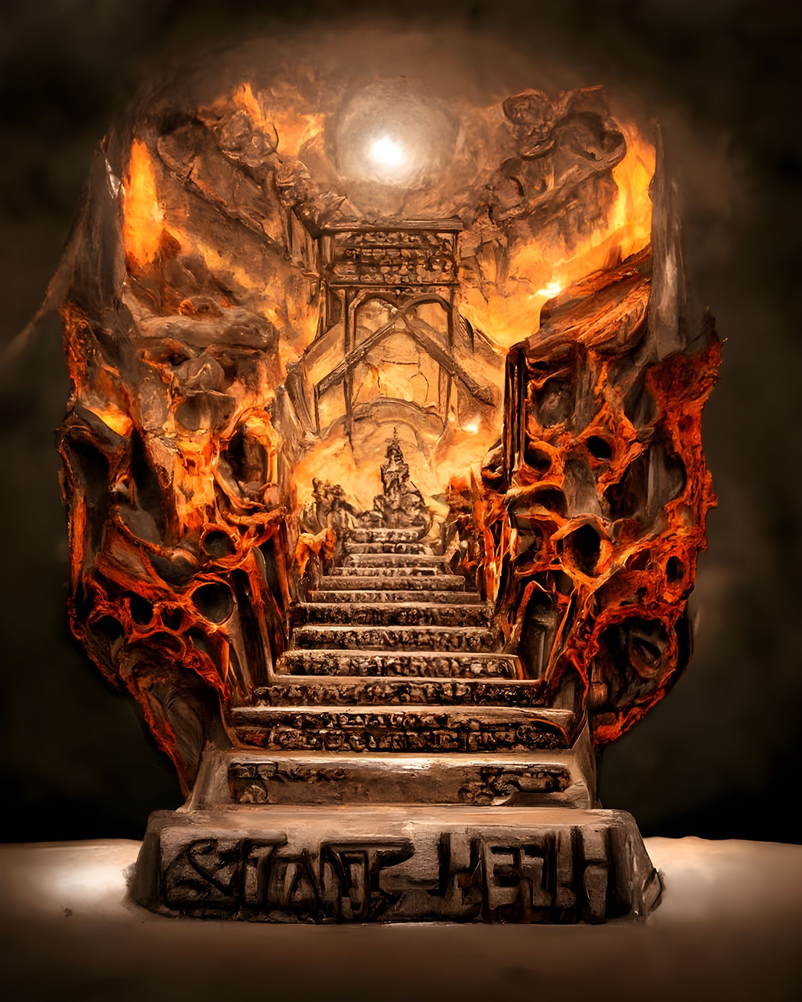 Obsidian Staircase to Hell Concept Art
