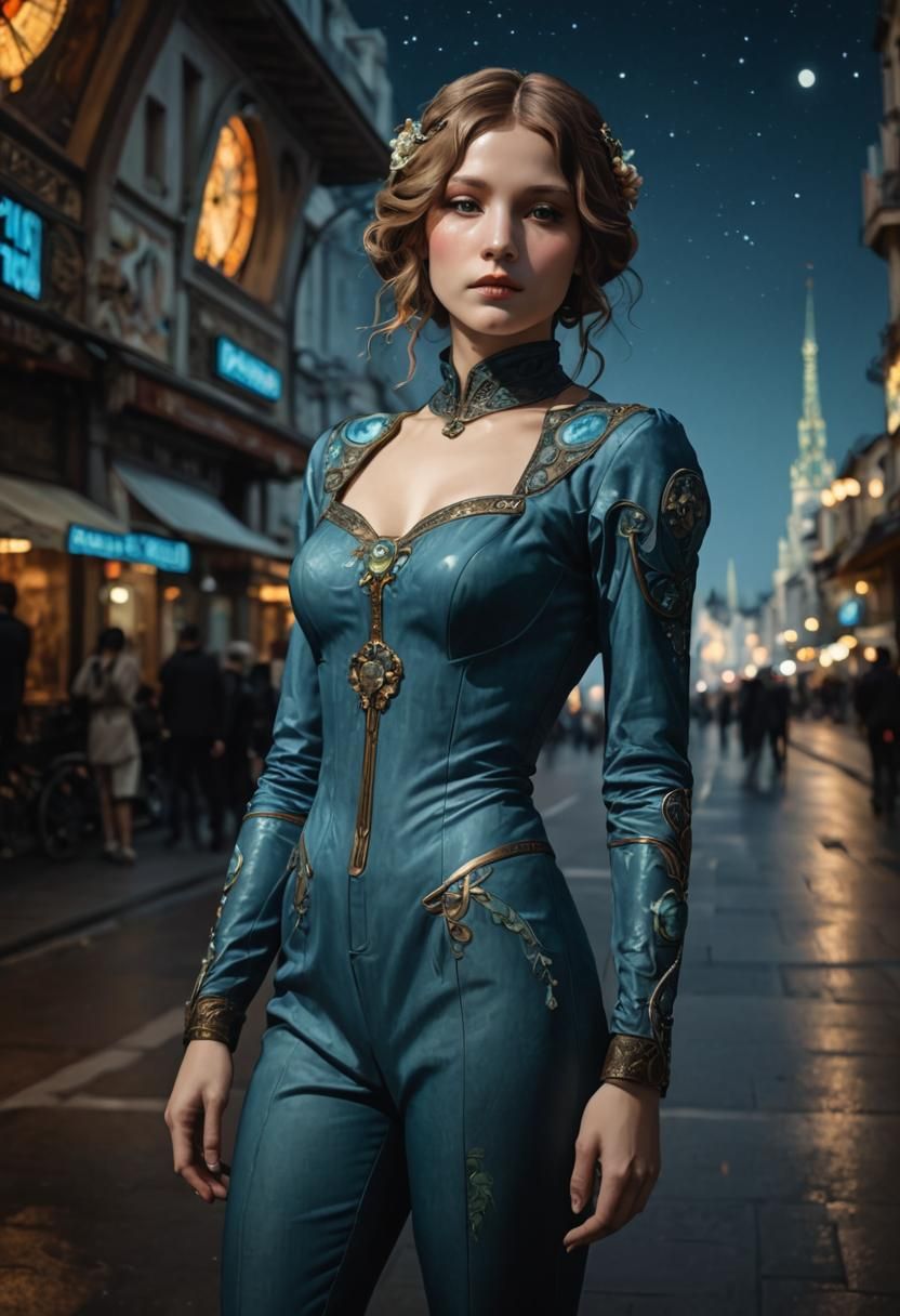 Alphonse Mucha Style AI Art