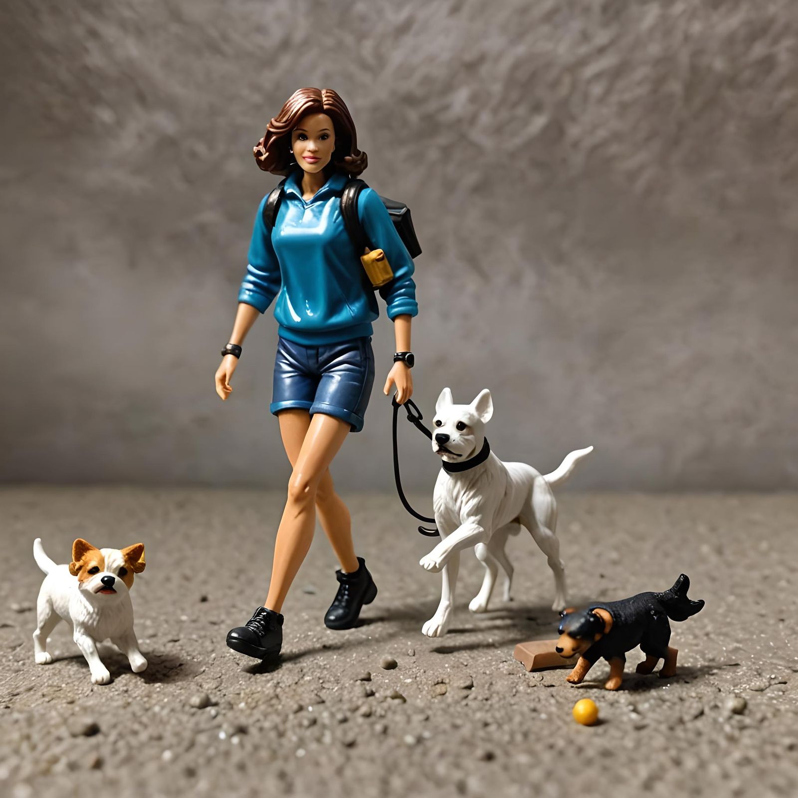 Action Figure Soccer Mom and Dog in 90s Style