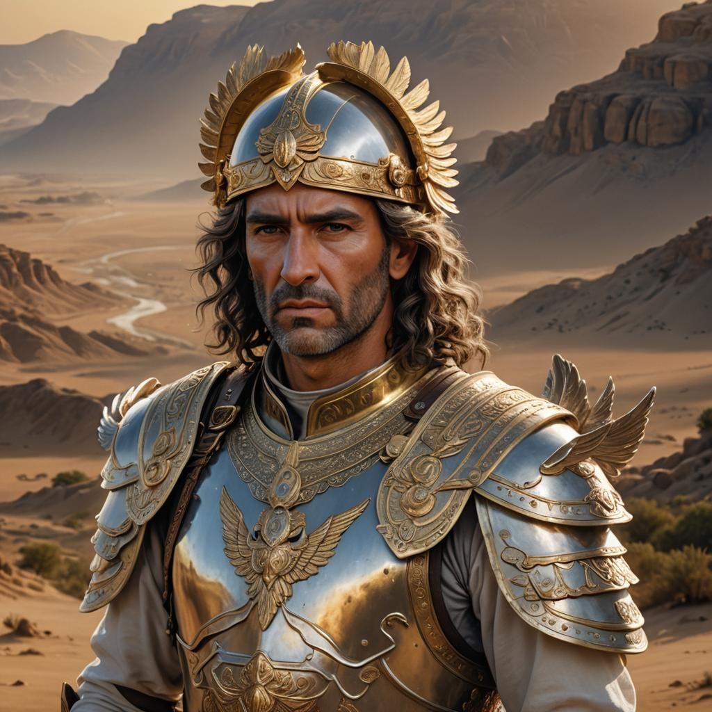 Archangel Beburos in Ancient Hebrew Armor