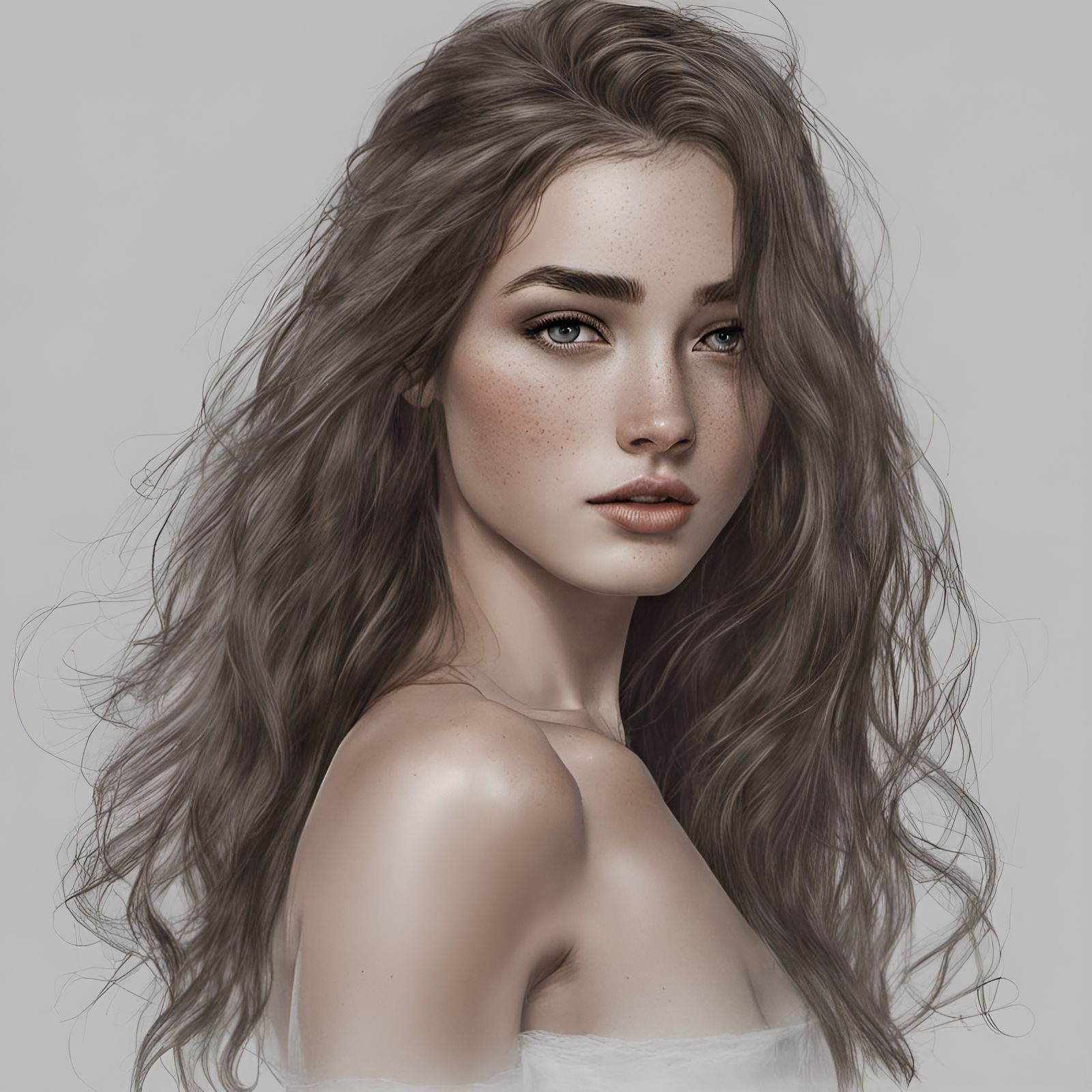 Stunning Freckled Armenian Girl Portrait