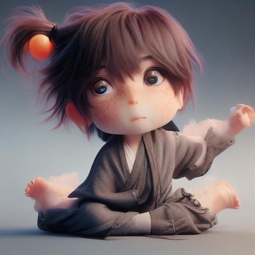 Chibi Yoga Portrait in Unreal Engine 5