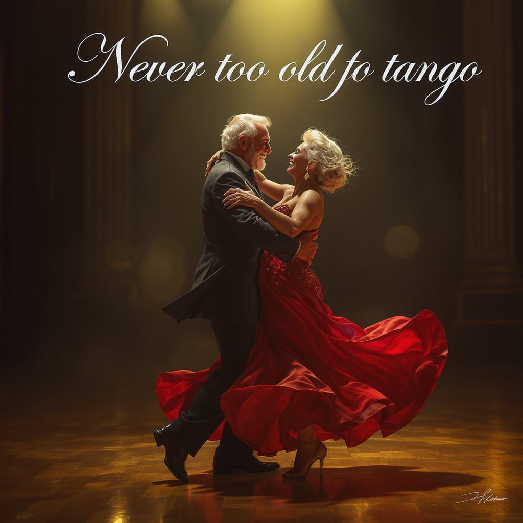 Passionate Tango Dance in Cinematic Digital Art Style