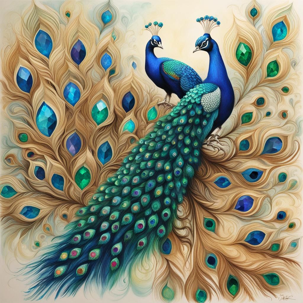 Gemstone Peacock: Ruby, Emerald, Sapphire, and More