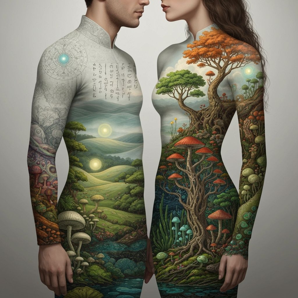 Dreamlike Figures in Ethereal Mixed-Media Style