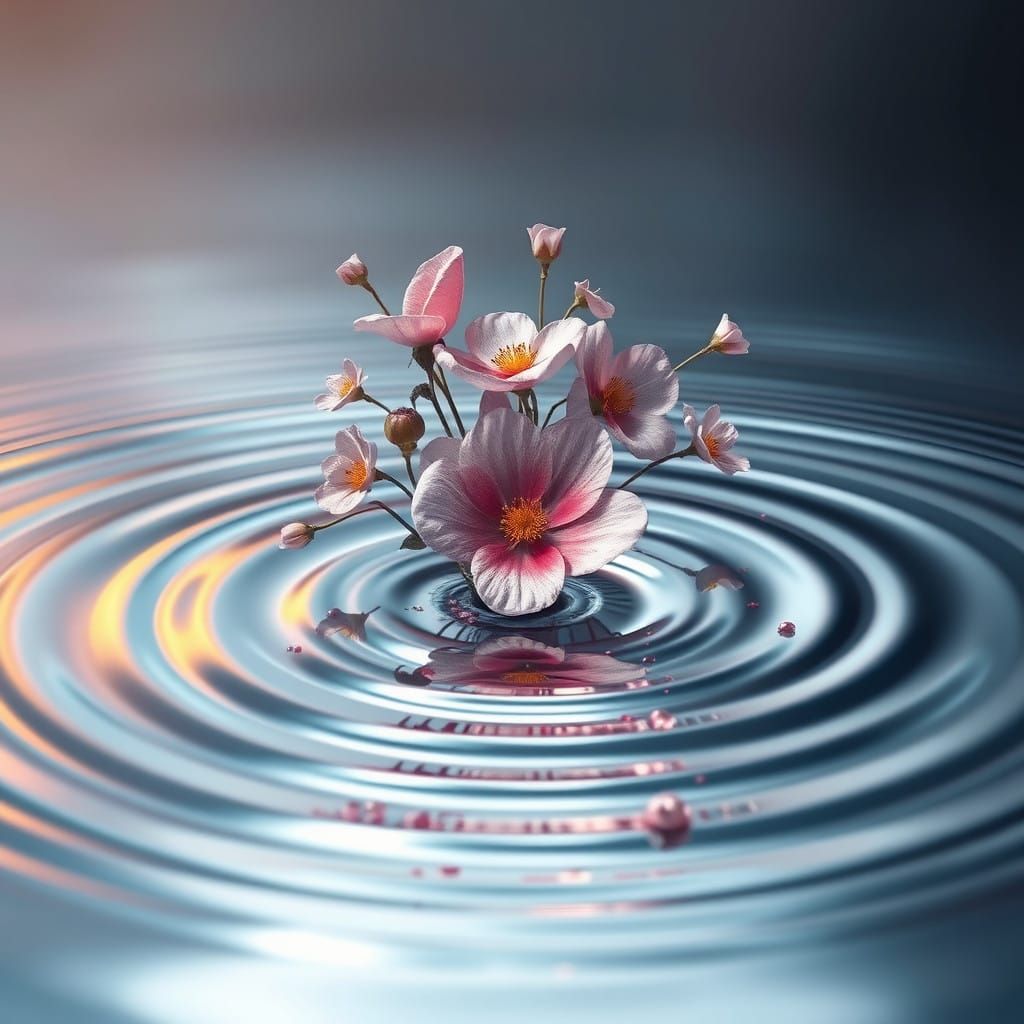 Organic Blooms in Metallic Hues