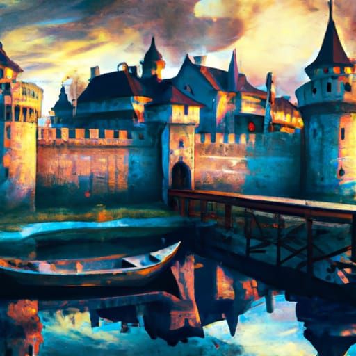 Epic Medieval Castle Digital Matte Painting