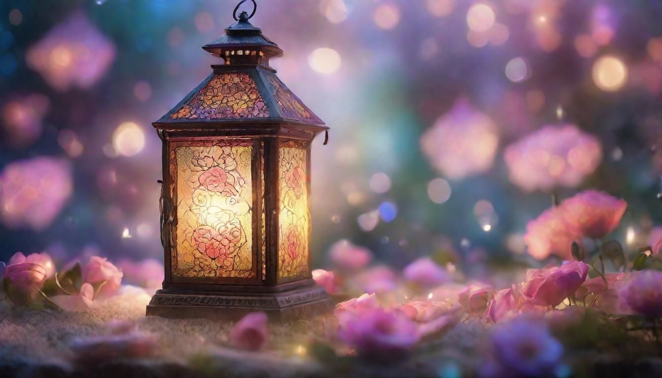 Ethereal Celestial Being with Mandalas in Romantic Style